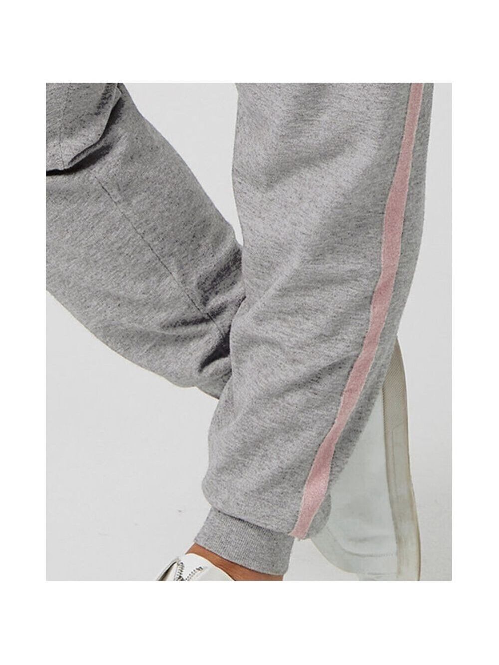 Women’s Plus Size Color Block Hoodie and Jogger Set in Pink & Gray Sz 1X - Picture 6 of 9